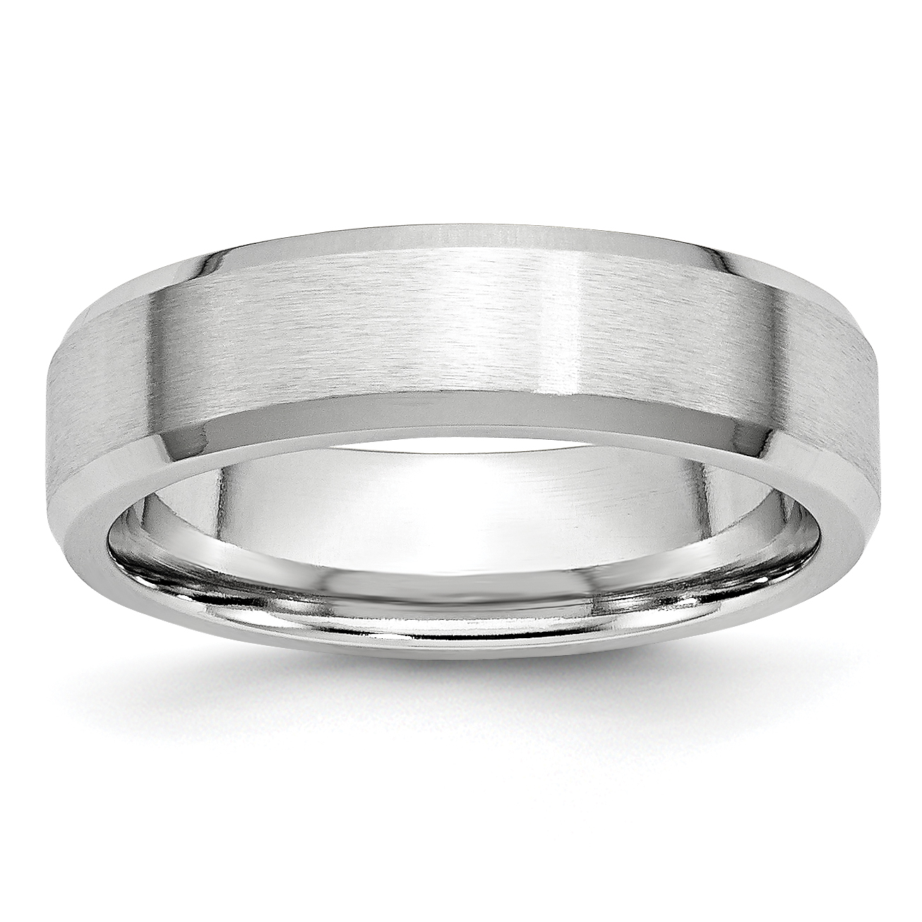 Silver Hearts Jewelry Cobalt Beveled Edge Ring Size 9.5