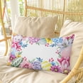 thumbnail image 4 of Easter Flowers Pillow Covers, Linen Long Throw Pillow Case, Eggs Spring Colorful Tulips Daisy Berries Holiday Pillow Protector Decorative Cushion Cover for Living Room/Bedroom 16" x 24", 4 of 8