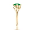 thumbnail image 3 of Angara Natural 1.2 Ct. Emerald Solitaire Ring in 14K Yellow Gold for Women (Ring Size: 3.5), 3 of 9