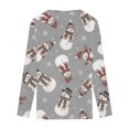 thumbnail image 5 of Pntutb Casual Mujer Cuello en V Verano Sexy Estampado Regular Mujer Manga larga top Pntutb Pntutb-2858, 5 of 5