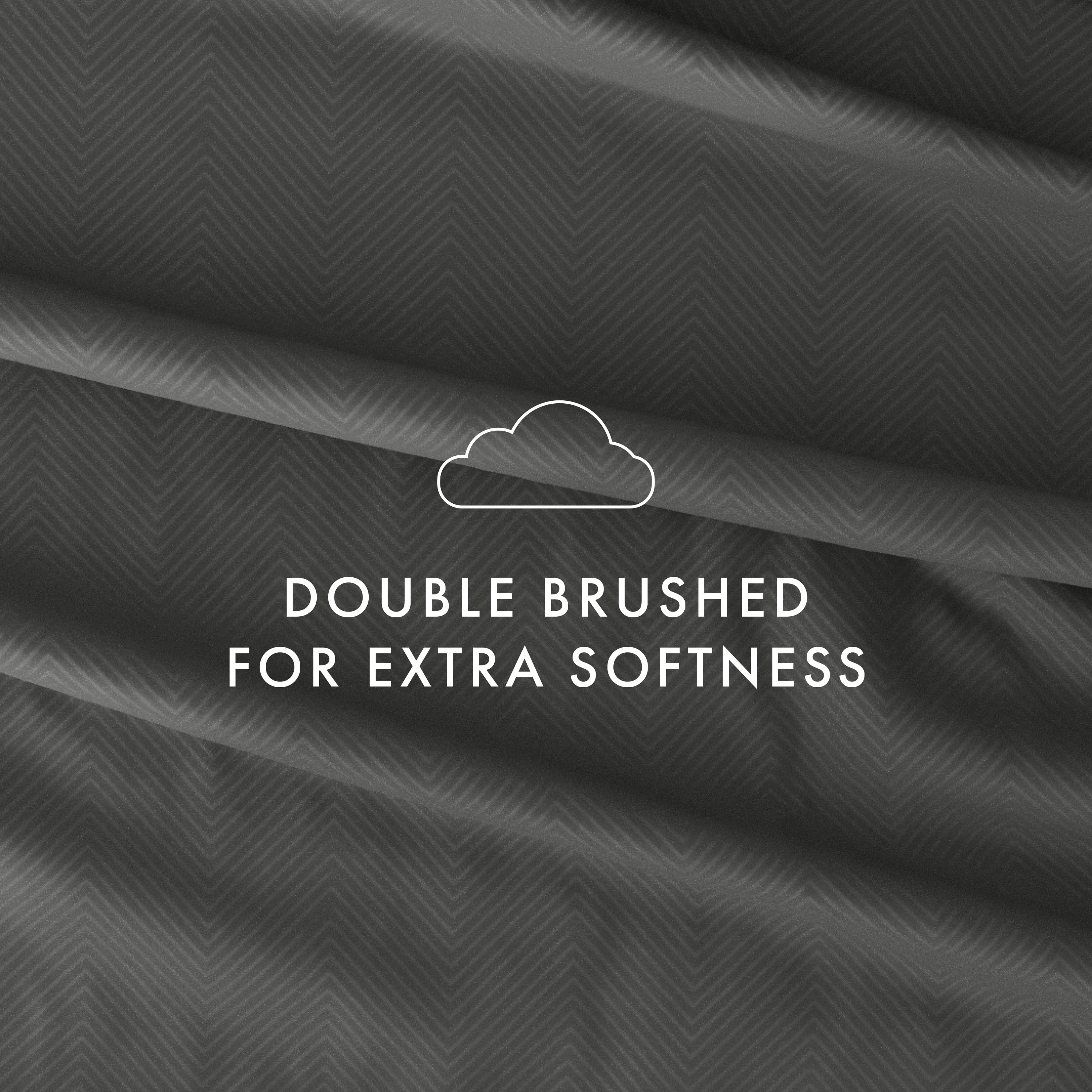 Noble Linens 4 Piece Gray Chevron Embossed Bed Sheet Set, Full