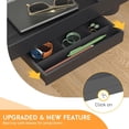 thumbnail image 5 of LLMRR Bedside Shelf, Foldable Bunk Bed Shelf, Attachable Bedside Table with Hooks, College Dorm Room Essentials, Bedside Caddy Tray Organizer for Loft Bed, Dorm Bed, Black, with Drawer, 5 of 7