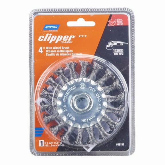 Norton 70184609154 Clipper Knotted Wire Wheel Brush