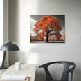 thumbnail image 3 of Nawypu  - Orange, Big Colorful Tree in a Black and White Landscape Scene Canvas Wall Art Home Decor, Gallery Wrapped, Stretched, Framed Ready to Hang, 3 of 4