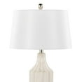 thumbnail image 2 of LumiSource Gloss Cream Ceramic Finish Body, White Shade Stella 23" Ceramic Table Lamp, 2 of 4