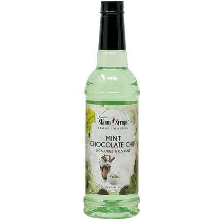 Jordan’s Skinny Syrups | Sugar Free Mint Chocolate Chip Syrup | Healthy Flavors with 0 Calories, 0 Sugar, 0 Carbs | 25.4 Fl Oz Bottle