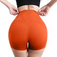 thumbnail image 2 of Only Moment Linerless Relaxed Casual Shorts for Women Blended Fabric High Waisted Work Travel Pants with Pockets Stretchy Business Casual Slacks Yoga Shorts with Pockets for Wowomen Orange,S, 2 of 9