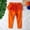 Orange, variant on RTKFRFLM Little Girls Ruffle Trim Leggings Solid Color Stretchy Base Layer Pants Red 0-6 Months
