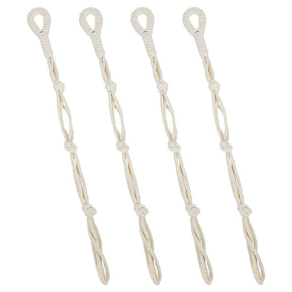 4 Pcs Basket Extender Plant Hanger Indoor Macrame Hanging Flower Pots Planters Jute Rope Holder Hangers