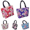 thumbnail image 3 of Limei Women Canvas Rose Flower Printed Big Capacity Shopping Pouch Handbag Tote Shoulder Bag, 3 of 7