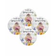 thumbnail image 7 of 13 Inch Round Placemats Set of 4, Spring Groundhog Non Slip Heat Insulation PP Table Mats, Watercolor Sunflower Botanical Vintage Washable Place Mats for Kitchen Dining Party Table Decor, 7 of 7