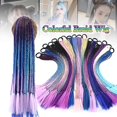 thumbnail image 2 of Brins de Cheveux Dégradés Extensions de Cheveux pour Fille Tresse Queue de Cheval pour Fête, 2 of 3
