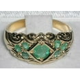 thumbnail image 4 of LBG 14k Yellow Gold Natural Emerald Womens Promise Ring - Size 6.5, 4 of 5