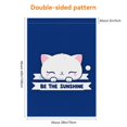 thumbnail image 2 of Cat Decoration Garden Flag for Outdoor Decoration for Front Door Lawn Outdoor Home, Double Side Cute Cartoon Cat Simple Yard Decoration, 28x40in, Washable Fluffy Cat Cartoon Style Back Yard Decor, 2 of 6