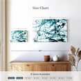 thumbnail image 4 of Elephant Stock Teal Abstract Wall Art - Horizontal Canvas Wall Art - Living Room Wall Decor - Abstract Canvas - White And Teal Decor - 12" x 8", 4 of 8