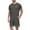 03 Dark Grey, variant on Airmenty Men's Pajama Set Short Sleeve Sleepwear Crew Neck 2-Piece Pajama Loungewear with Pocket Pajamas For Men