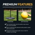 thumbnail image 5 of Hathaway Tetherball Set with Fillable Base and Durable Ball – Weather-Resistant Backyard Game for Kids and Adults – Black/Yellow, 5 of 7