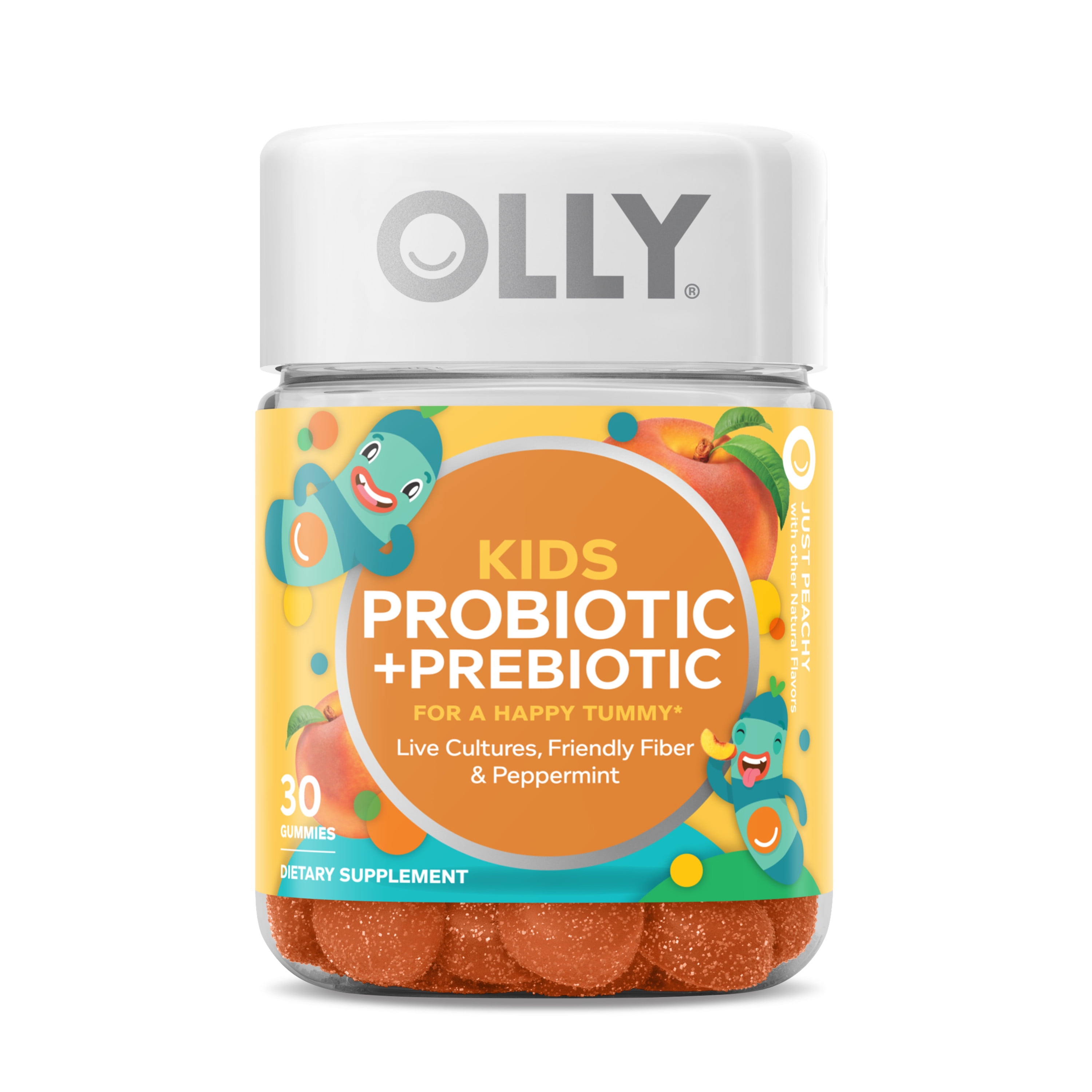 OLLY Kids Probiotic + Prebiotic, Digestive & Immune Support, 30 Ct