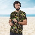 thumbnail image 4 of Wukai Mardi Gras3 Print Men's Short-Sleeved Mesh T-Shirt,Quick-Dry Short Sleeve Workout T-Shirt-, 4 of 8