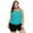 light Blue, variant on Women's Plus Size Swimwear Tankini Swimdress Two Piece Bathing Suit Tummy Control Swimsuit，Black