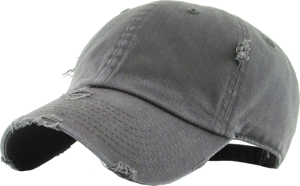 Canvas Hat Adjustable Polo Style Washed Baseball Cap Plain Solid Visor HF 