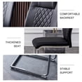 thumbnail image 2 of Dining Living Room Chairs Upholstered Chair with Silver Metal Legs,  Modern Meeting  Side Chairs with Faux Leather Padded Seat, for Kitchen, Meeting Room, Living, Bedroom, Dining Room, Set of 6, 2 of 7