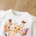 thumbnail image 5 of RTKFRFLM Girls Outfits Set Toddler Winter Clothes Long Sleeve Top And Pants Comfy Casual Playwear With Giraffe Print Design For Daily Wear Clothing Sets,Size 4-5 Years, 5 of 7