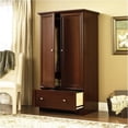 thumbnail image 4 of Bowery Hill Traditional Design Wardrobe Armoire with Garment Rod in Cherry , 4 of 5