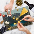 thumbnail image 4 of Landscape Cutting Board, Secret Lake on the Rock Mountain Resort Nature Earth Landscape Photo, Decorative Tempered Glass Cutting and Serving Board, Large Size, Brown Teal, by Ambesonne, 4 of 5