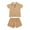 Khaki, variant on THDHVS Boys Casual Outfits,Summer Outfits for Kids,Boys Fashion Lapel Short Sleeve Solid Color Shirt Shorts Set Brown 2-3 Years