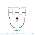 thumbnail image 2 of DIMA GLASS® Flask, Three Neck, Vertical Center 24/40, Side 24/40, 100 mL, 2 of 2