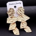 thumbnail image 2 of Exaggerated Irregular Geometric Drop Earrings for Women European Golden Silver Color Metal Long Dangle Earring Statement Jewelry, 2 of 6