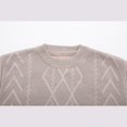 thumbnail image 3 of ZCFZJW Men's Crewneck Sweater Soft Casual Sweaters for Men Classic Pullover Sweaters with Ribbing Edge Trendy Oversized Long Sleeve Knitwear Shirts Khaki XXL, 3 of 8