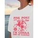 thumbnail image 2 of Girls Retro Party Short-Sleeve Tee Soft Stretch Knit Fabric, Loose Fit Round Neck for Summer Beach Fun, Casual Outings & Dance Parties, Beach Party Apparel, Durable Knit Shirt, Nontransparent Material, 2 of 6