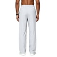 thumbnail image 5 of Athletic Pants for Men Drawstring Elastic Waist Wide Leg Pants Summer Lightweight Quick Dry Joggers, L, 5 of 8