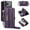 Purple, variant on Allytechgroup Crossbody Wallet Case for Apple iPhone 17 Pro Max, Magnetic PU Leather Flip Protective Case Cover with RFID Blocking, 14 Card Slots Cash Pocket Zipper Pocket Shoulder Strap,Purple