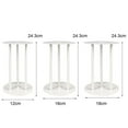 thumbnail image 5 of SPRING PARK 6” x 8” Eco-Friendly 3-Tier Cake Stand, White, 5 of 7
