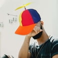 thumbnail image 4 of Divertido sombrero de béisbol con tapa superior, portátil, sin estructura, cómodo, liviano, giratorio, iris, para interiores, bandas, 58cm Hugo Gorra de beisbol, 4 of 7