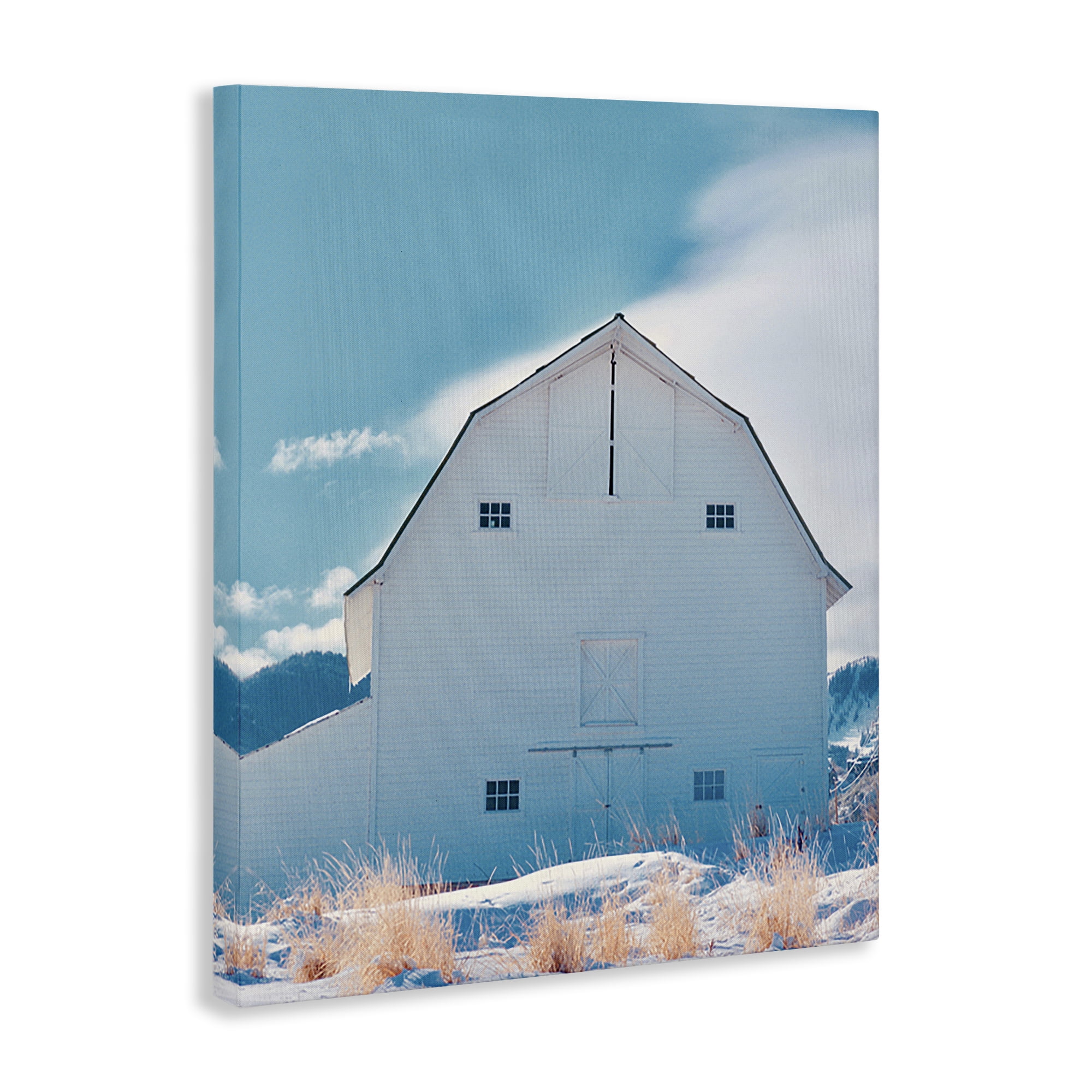 Stupell Industries Niveous Winter Barn Nautical & Beach Photography Wrapped Canvas Art Print Wall Art, 36 x 48