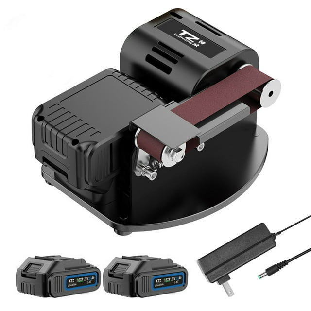 Multi-Functional Electric Sharpener with Dual Power Modes - 500W Copper Motor, 90-135° Adjustable Bracket, Replaceable Sanding Belt, 4000mAh Lithium Battery, US 110V Plug-in for Kitchen Knives,