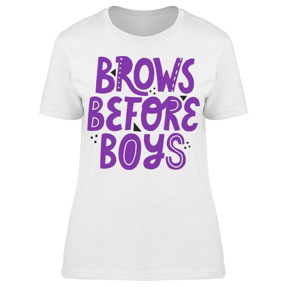 Purple Brows Before Boys T-Shirt Women -Image by Shutterstock, Female Medium