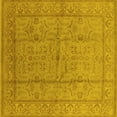 thumbnail image 1 of Ahgly Company Machine Washable Indoor Square Oriental Yellow Industrial Area Rugs, 8' Square, 1 of 4