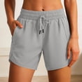 thumbnail image 4 of cfhntfmh Women's Running Shorts with Zip Pockets Athletic Shorts Quick Dry Lightweight Workout Drawstring Gym Shorts, 4 of 6