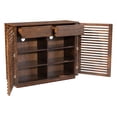 thumbnail image 5 of HomeRoots 396329 42 in. Walnut Wood Accent Cabinet with Three Shelves & Two Drawers, 5 of 5