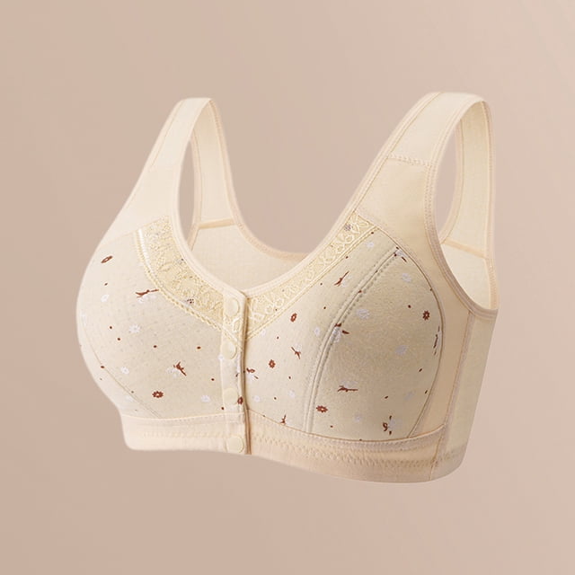 Conjunto de lencería Ropa interior estampada para mujer, sujetadores informales con cuello en V, traje de ropa interior en forma de H de color sólido Ygjytge Beige T XL para Mujer