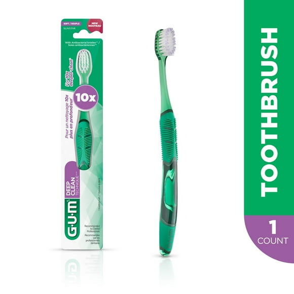 GUM® TECHNIQUE® Deep Clean Toothbrush, Compact, Soft Bristles