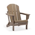 thumbnail image 3 of Folding Adirondack Lawn Chairs Set of 4 for Outdoor Patio Garden, Weather Wood, 3 of 11
