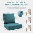 thumbnail image 2 of Lumiinofami Outdoor Chair Cushions Set 24 x 24 x 6 Inch, Waterproof & Fade Resistant Patio Furniture Replacement Deep Seat & Back Seat Cushions for Patio Chair Sofa Couch, Green, 2 of 8