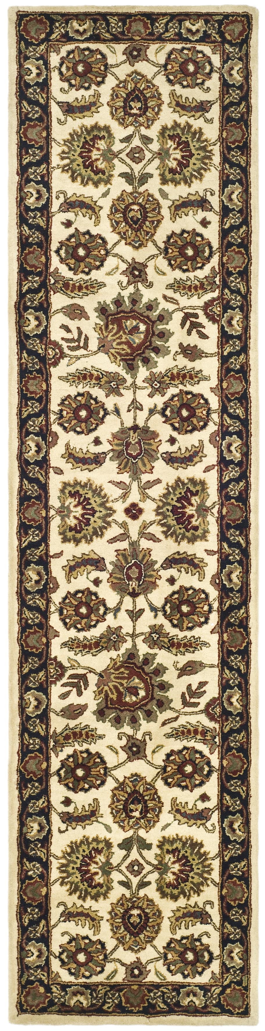 SAFAVIEH Classic Fredrick Oriental Wool Runner Rug, Ivory/Navy, 2'3" x 12'