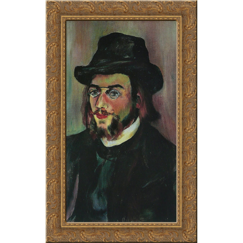 Portrait of Erik Satie 24x16 Gold Ornate Wood Framed